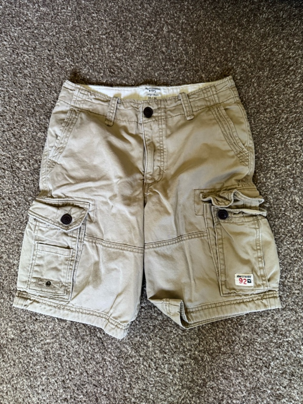 abercrombie kids Tan Cargo Shorts